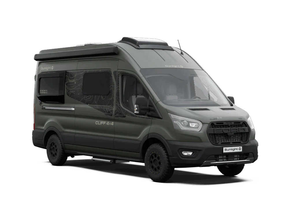 Sunlight 4x4 Greentrek in olivgrün, Seitenansicht