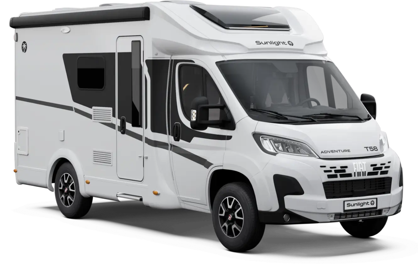 Teilintegriertes Wohnmobil Sunlight Adventure T58, Seitenansicht.